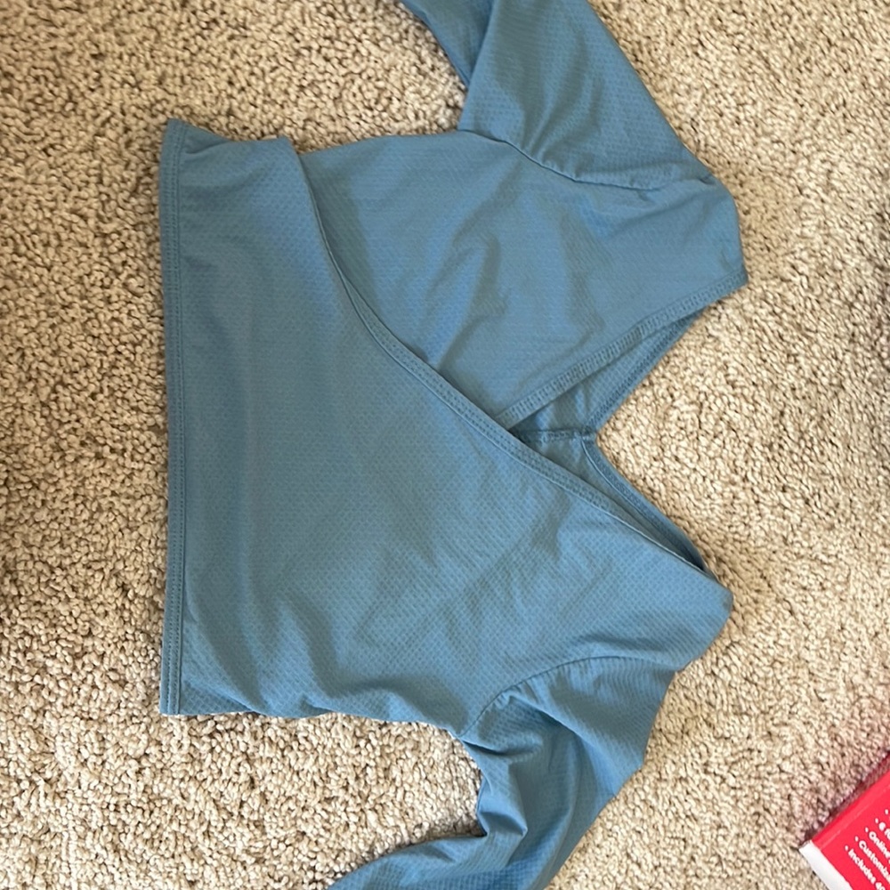 Blue long sleeve 5 dance wear top size PA
